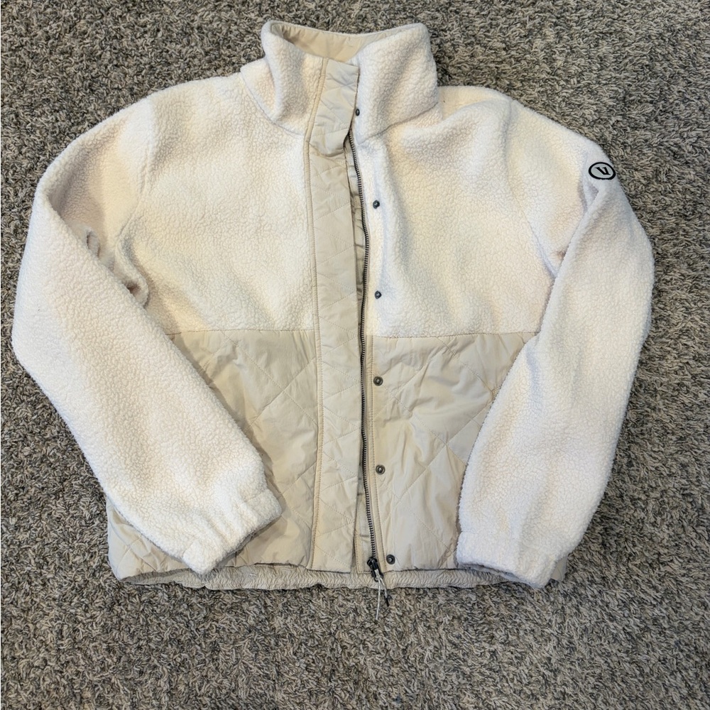Vuori Cream and Tan Women's Jacket